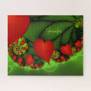 Dancing Red Hearts Modernes Abstraktes Fraktal Nam