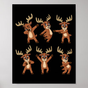 Dancing Reindeer Dance Challenge Weihnachtsmänner  Poster