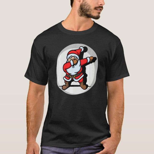 Dancing Santa Claus Dab Dabbing Christmas Xmas T-Shirt (Vorderseite)