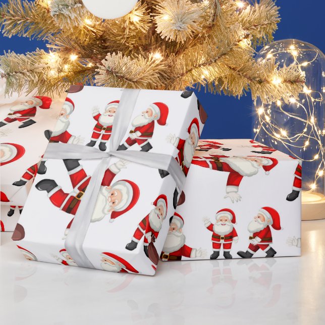 "Dancing Santa"-Umschlagpapier Geschenkpapier (Feiertage)