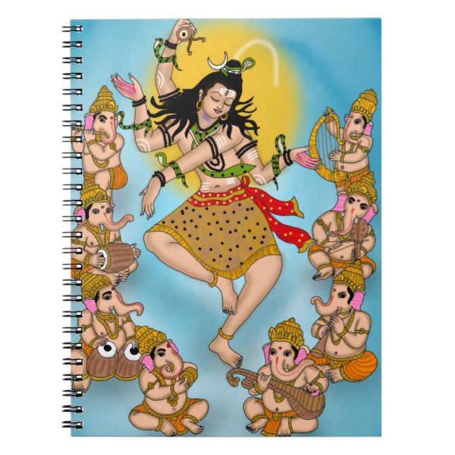 Dancing Shiva Notebook Notizblock (Vorderseite)