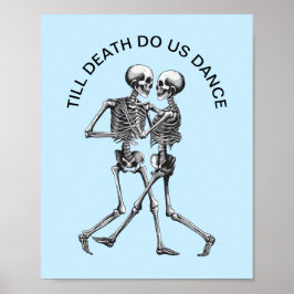 Dancing Skeleton Couple Poster
