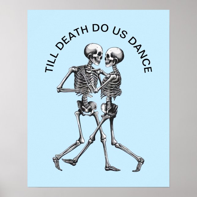 Dancing Skeleton Couple Poster (Vorne)