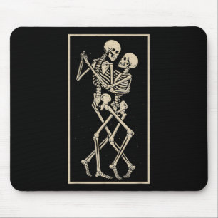 Dancing Skeleton Couple - Romantisches gotisches H Mousepad