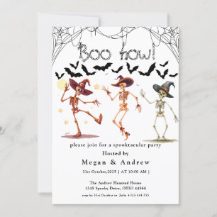 Dancing Skeleton Cowboy Halloween Hat Einladung