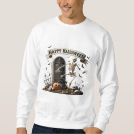 Dancing Skeleton Halloween Design Sweatshirt