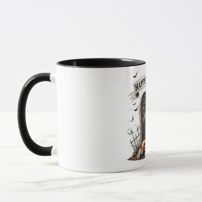 Dancing Skeleton Halloween Design Tasse (Links)