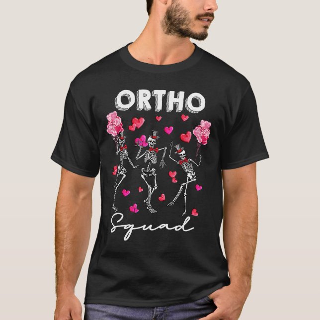 Dancing Skeleton Ortho Squad Orthopädische Valenti T-Shirt (Vorderseite)