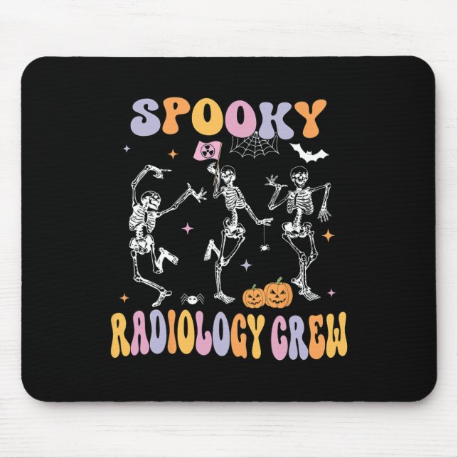 Dancing Skeleton Spooky Radiology Crew Röntgen Tec Mousepad (Vorne)