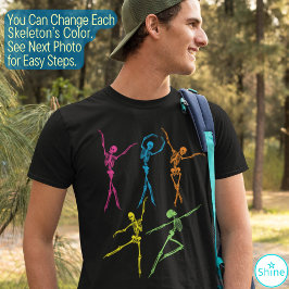 Dancing Skeleton spukhaftes, seltsames Halloween T-Shirt