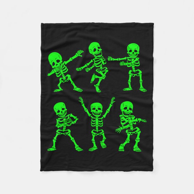 Dancing Skeletons Dance Challenge Girl Boys Kids H Fleecedecke (Vorderseite)