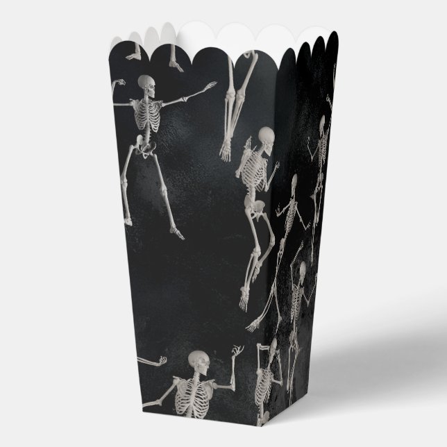 Dancing Skeletons Halloween Popcorn Geschenkschachtel (Rückseite)