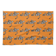 Dancing Skeletons Halloween Serviette de cuisine