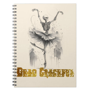 Dancing Skeletts Dead Graceful Notebook Notizblock