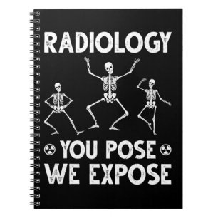 Dancing Skeletts Xray Radiology Spaß Notizblock
