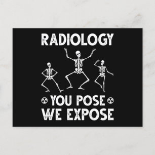 Dancing Skeletts Xray Radiology Spaß Postkarte