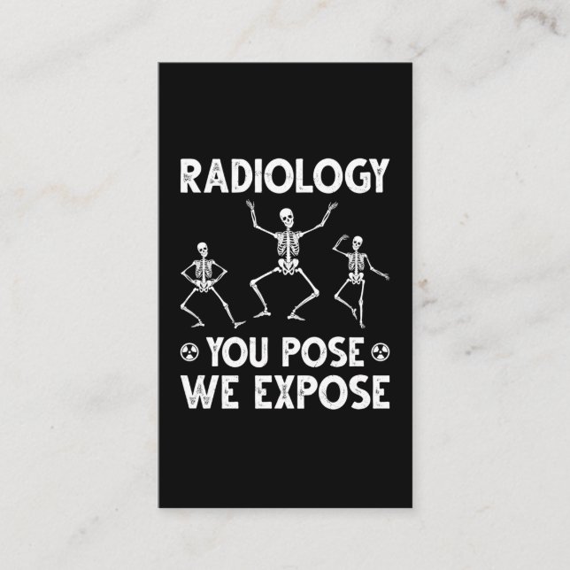Dancing Skeletts Xray Radiology Spaß Visitenkarte (Vorderseite)