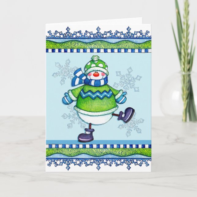 Dancing Snowman - Carte de voeux (Devant)