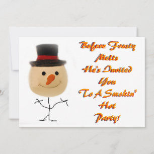 Dancing Snowman Noël Invitation