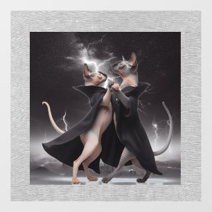 Dancing Sphynx Cats Fensterheber Fensteraufkleber