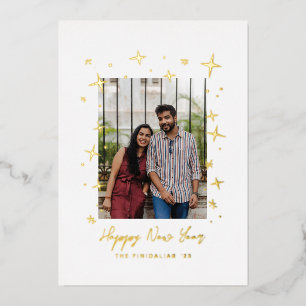 Dancing Stars Festive Nouvel An Carte photo
