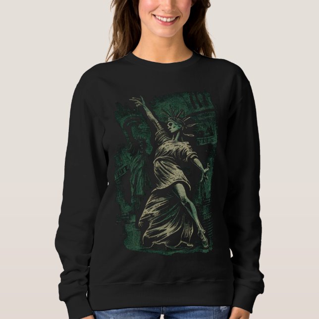 Dancing Statue Of Liberty Graphic Tees Men Women B (Vorderseite)