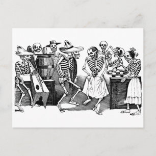 "Dancing the Jarabe in the Other World" Postkarte