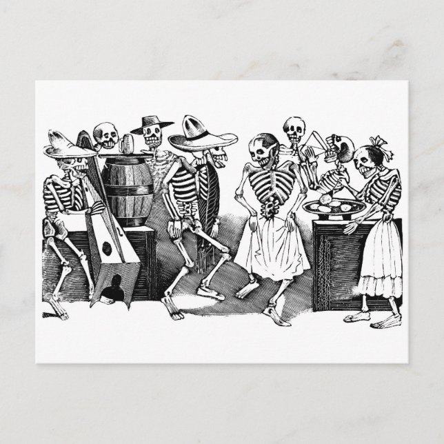 "Dancing the Jarabe in the Other World" Postkarte (Vorderseite)