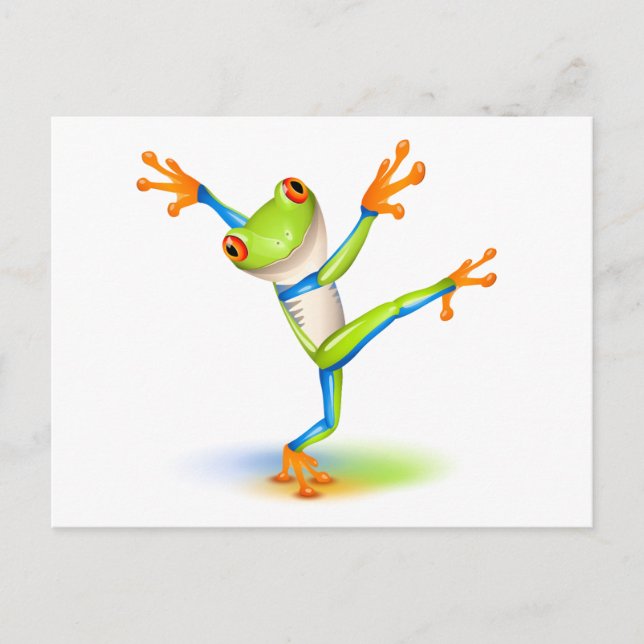 Dancing Tree Frog Postkarte (Vorderseite)