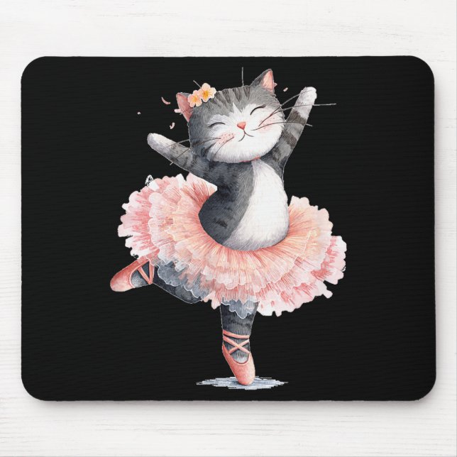 Dancing Tutu Cat Costume For Cats Lovers  Mousepad (Vorne)