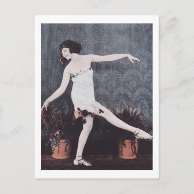 Dancing Woman Dancer, carte postale Vintage Retro (Devant)