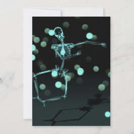 Dancing X-Ray Skeleton - Aquamarin Einladung