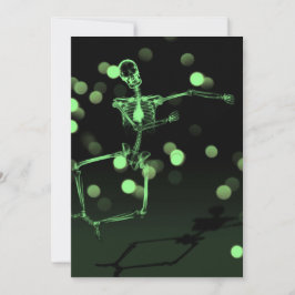 Dancing X-Ray Skeleton - Green Einladung