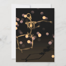 Dancing X-Ray Skeleton - Orange Einladung