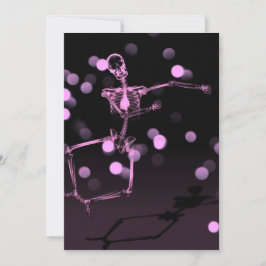 Dancing X-Ray Skeleton - Rosa Einladung