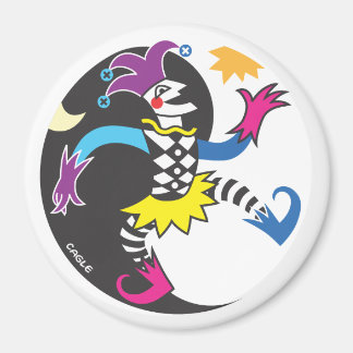 Dancing Yinyang-Jester-Magnet Magnet