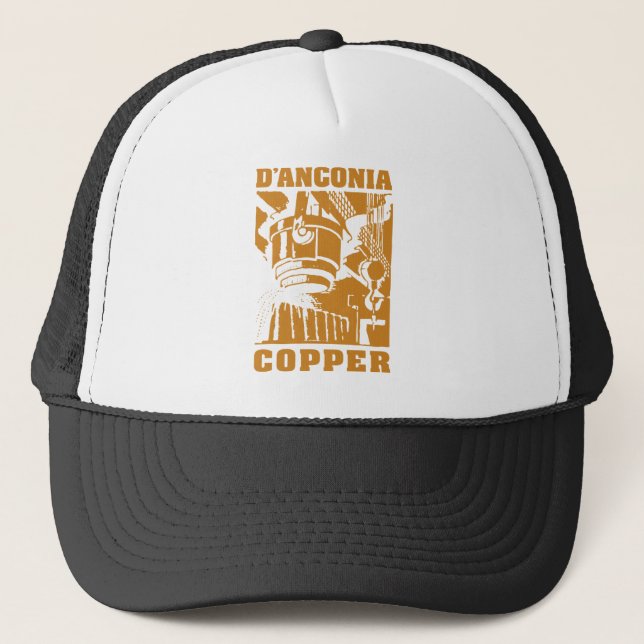 d'Anconia Kupfer/kupfernes Logo Truckerkappe (Vorderseite)