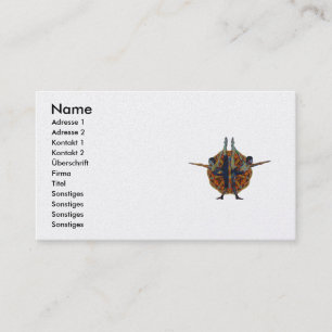 Dandayamana Dhanurasana 2010 as business card Visitenkarte