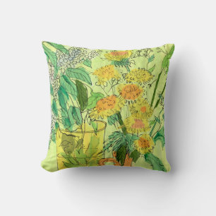 Dandela Bird Cherry Summer Blume Blumenkunst Kissen