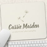 Dandela Seed Rustic Botanical Business Logo Mousepad<br><div class="desc">Dandelion Seed Rustic Botanical Business Logo Mouse Pad. Dieses elegante,  moderne Drehbuch-Design mit angesagtem Business-Design besticht durch ein botanisches Blumenpaar aus Leuchensamen. Ideal für berufliche Geschäfte.</div>
