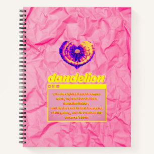 Dandelion-Artistic-soft-feminin-spiritu Notebook Notizbuch