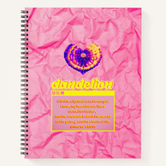 Dandelion-Artistic-soft-feminin-spiritu Notebook Notizbuch