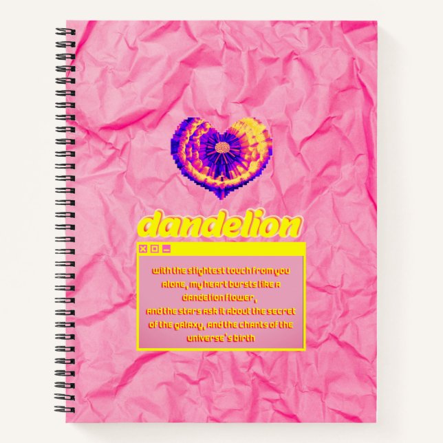 Dandelion-Artistic-soft-feminin-spiritu Notebook Notizbuch (Vorderseite)