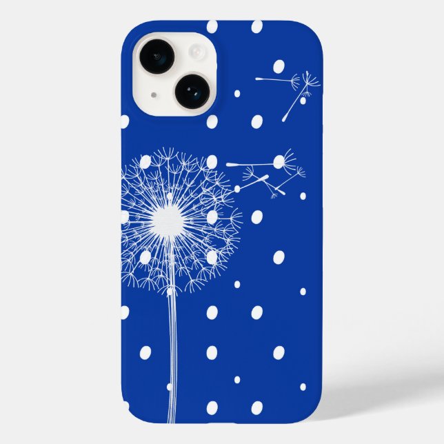 Dandelion auf Polka Dots Case-Mate iPhone 14 Hülle (Rückseite)