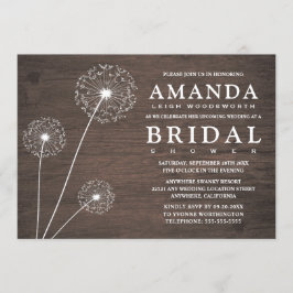 Dandelion Barn Wood Bridal Einladungen