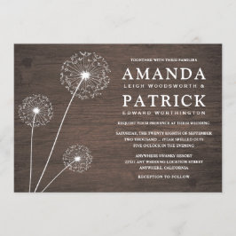 Dandelion Barn Wood Country Einladungen für Hochze