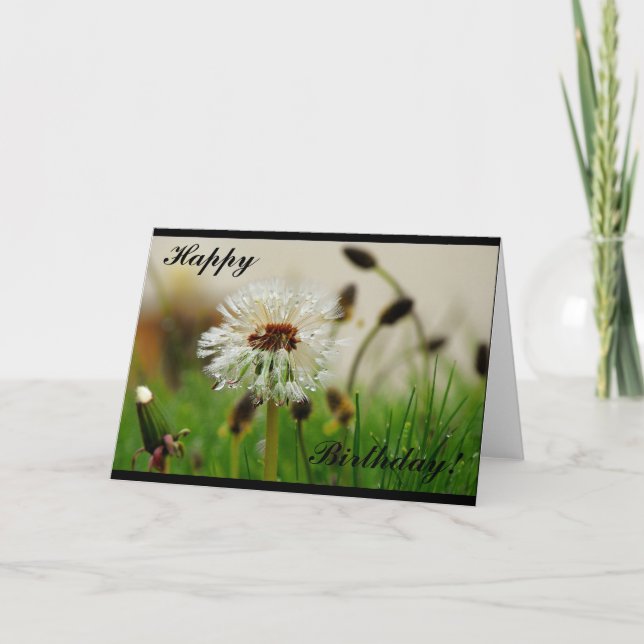 Dandelion Birthday Card Karte (Vorderseite)