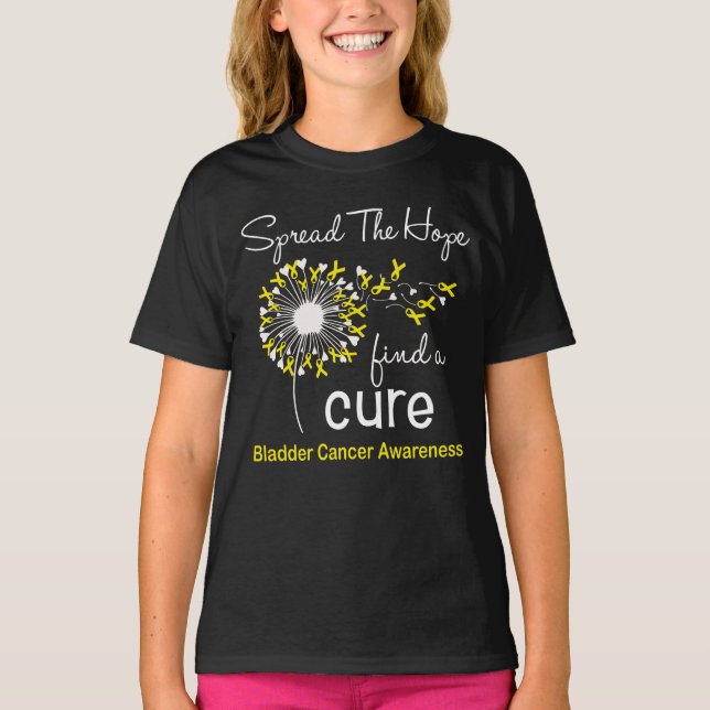 Dandelion Blase Cancer Awareness T-Shirt (Vorderseite)
