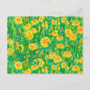 Dandelion Bloom Summer Blume Blumengelb Postkarte