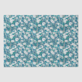 Dandelion Bloom Summer Blume Blumenmuster Aquamari Seidenpapier